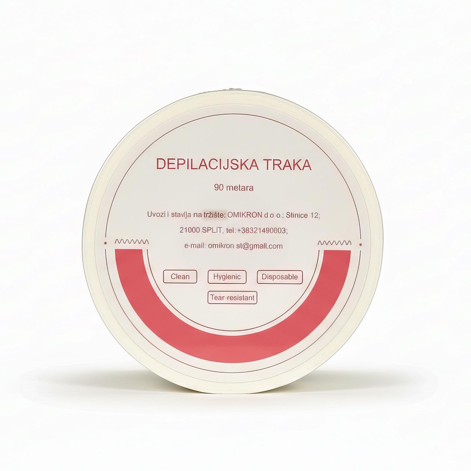 Traka za depilaciju bijela 90m bez perforacije